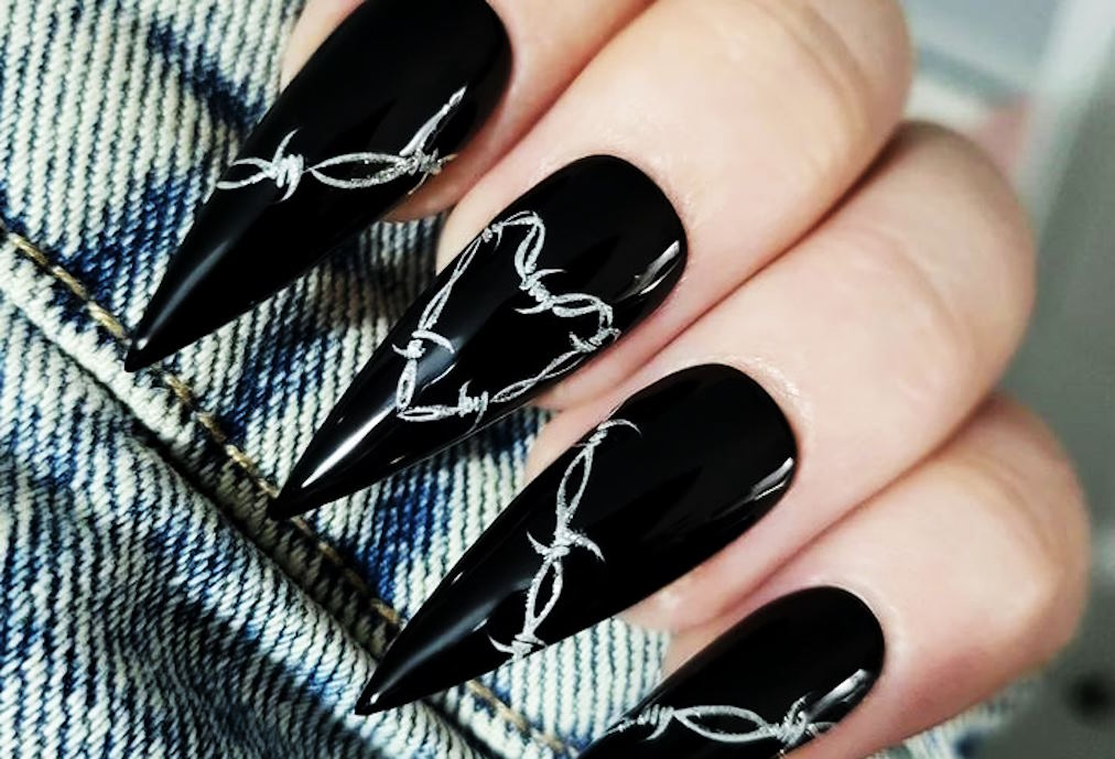 punk-inspired nail art