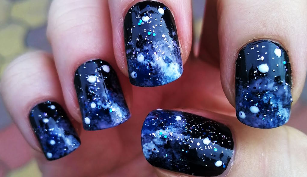 galaxy nail art techniques